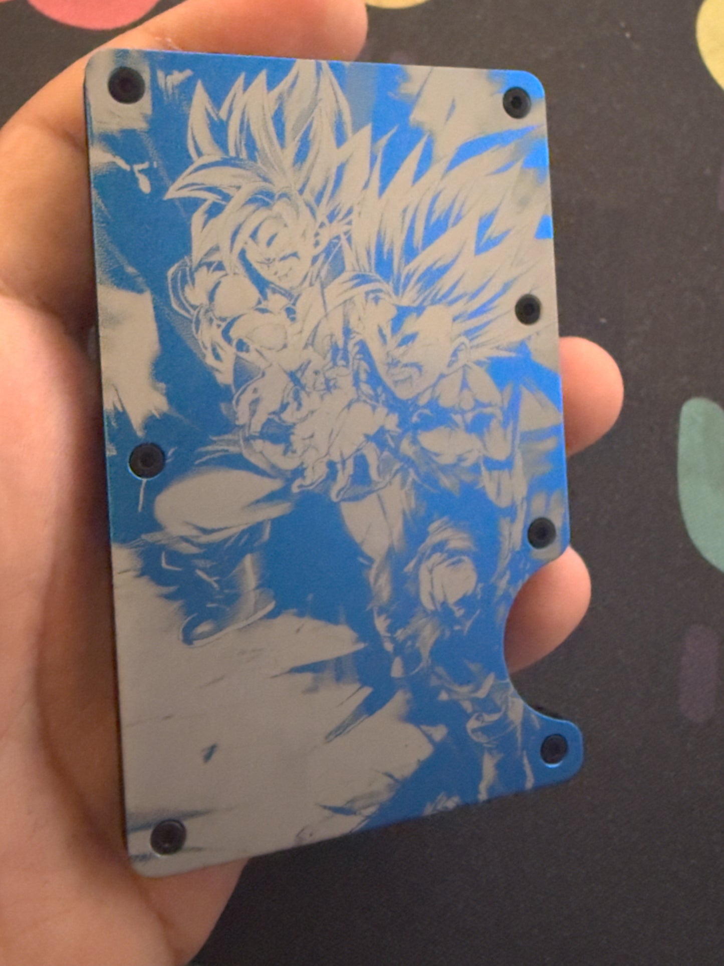 DBZ Father-Son Kamehameha Minimalist Slim Metal Aluminum Wallet | Multiple Color Options