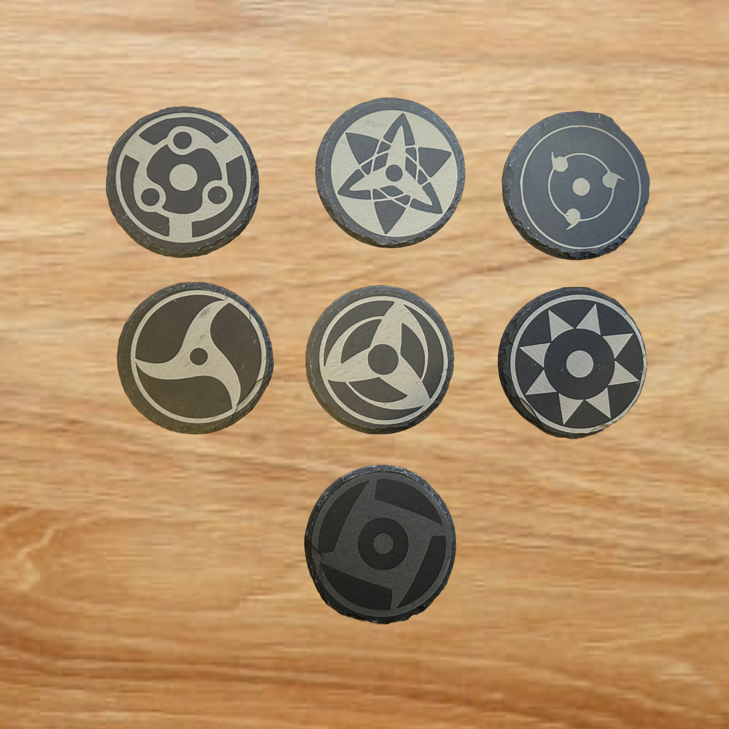 Naruto Anime Sharingan Eyes Slate Coaster