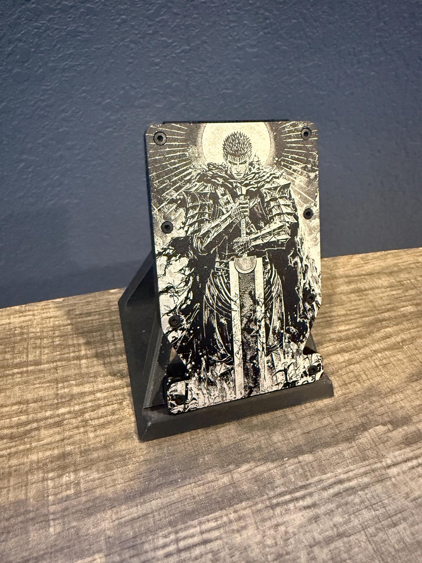 Raging Berserker Custom Laser Engraved RFID Minimalist Wallet, Different Wallet Styles | Gamer Gift, Anime Lover, Otaku Gift, EDC
