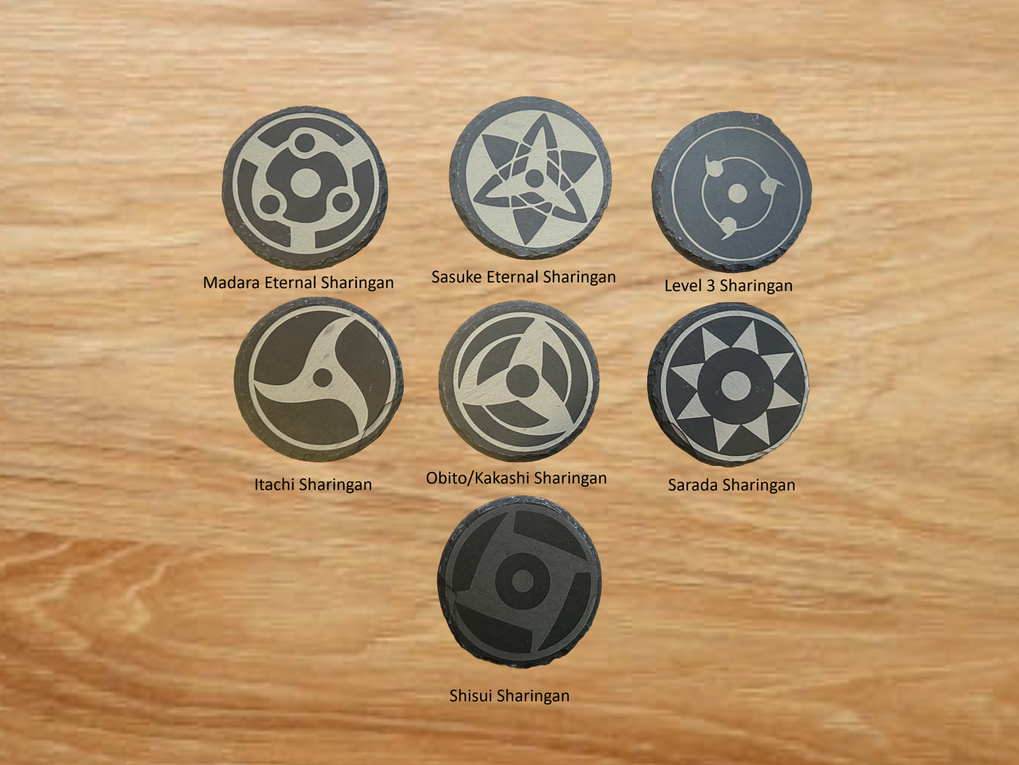 Naruto Anime Sharingan Eyes Slate Coaster