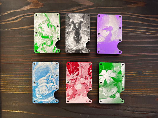 Pokemon Minimalist Slim Metal RFID Aluminum Wallet | Multiple Color Options