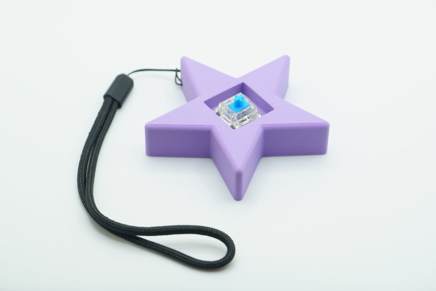 Single Button Star-Shaped Mechanical Switch Fidget Toy w/ Adjustable Wrist Strap, Multiple color options |