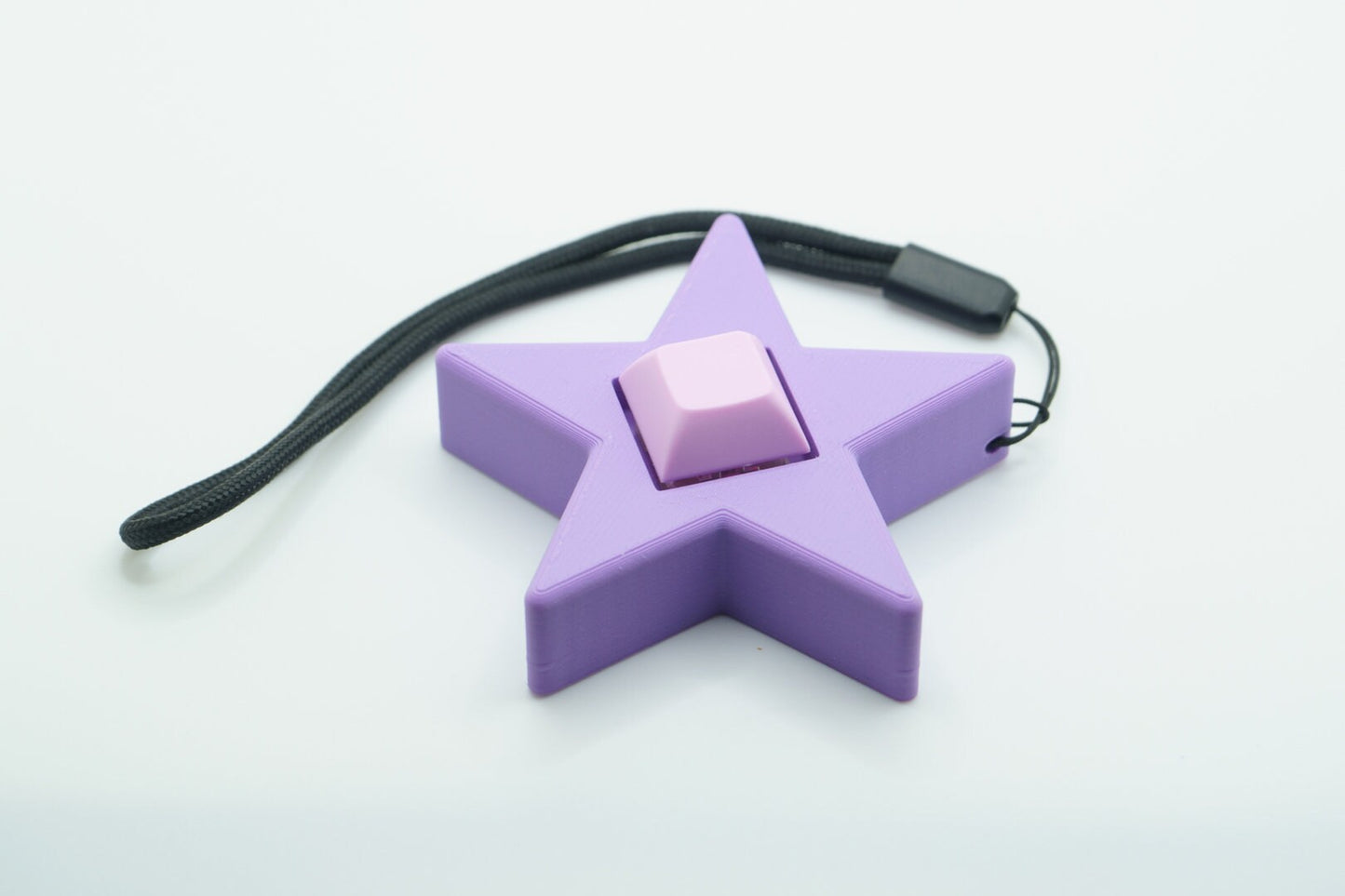 Single Button Star-Shaped Mechanical Switch Fidget Toy w/ Adjustable Wrist Strap, Multiple color options |