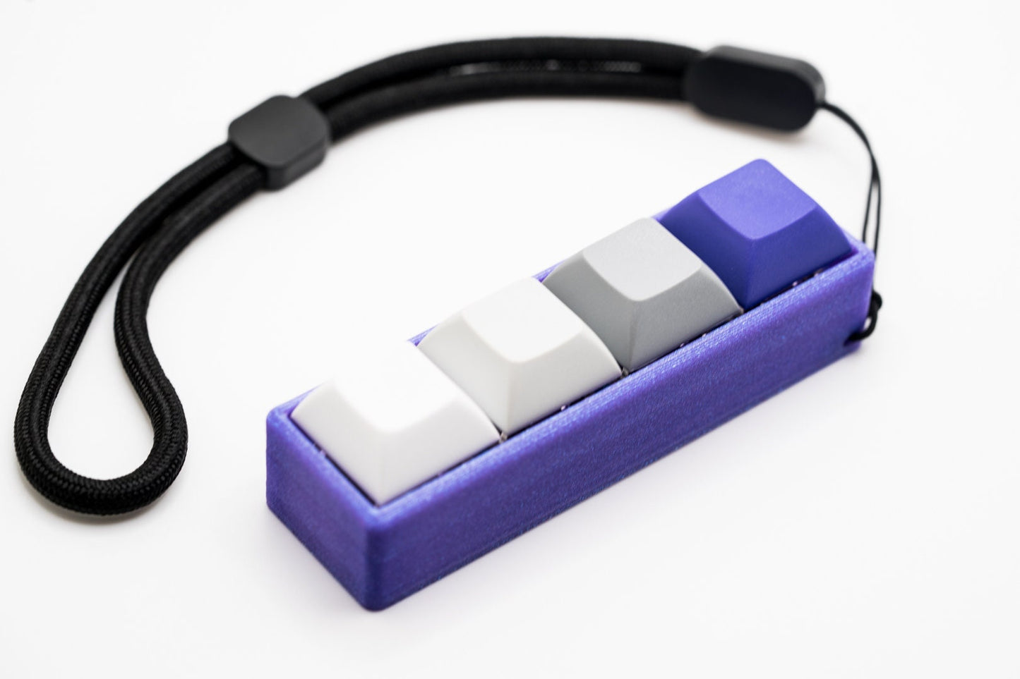 Gameboy Purple Retro Four-Button Mechanical Switch Fidget Toy w/ Adjustable Wrist Strap
