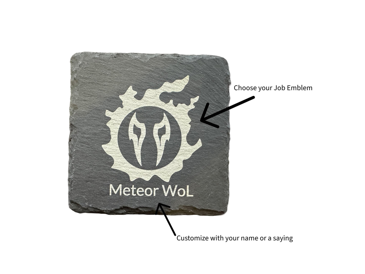 Final Fantasy XIV Disciple of War Slate Coasters | Optional Name Personalization