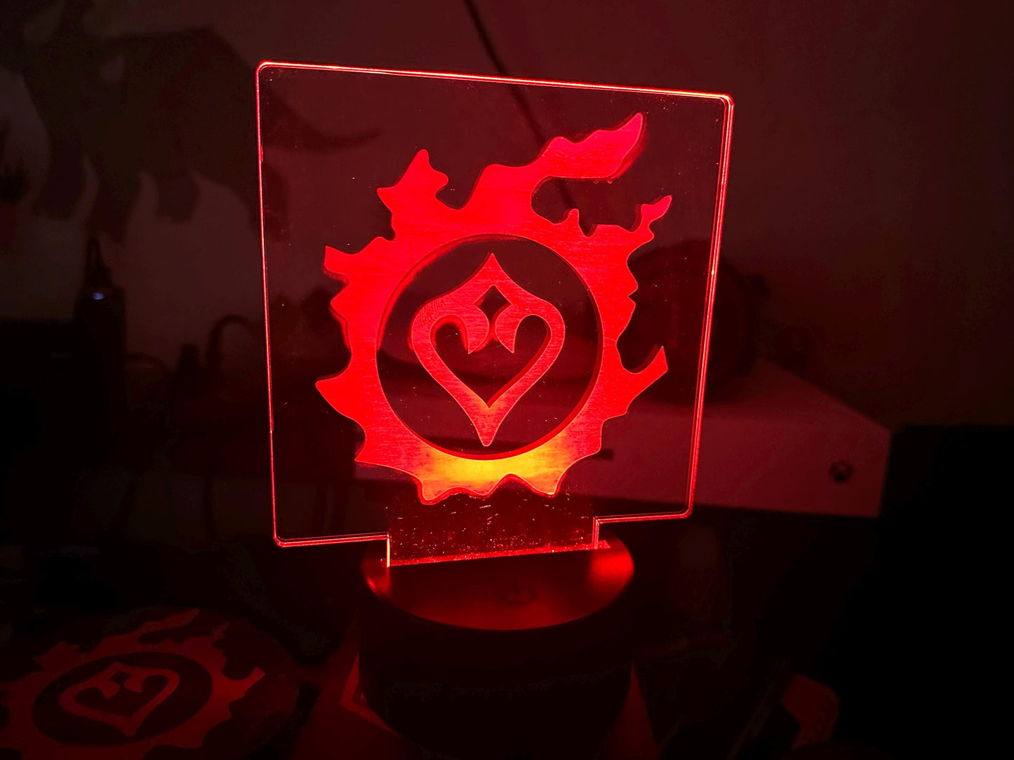 FFXIV Job Emblem Acrylic Light Stand | Optional Name Personalization, Gaming Gift, Gift For Him, Gift For Her, Birthday Present