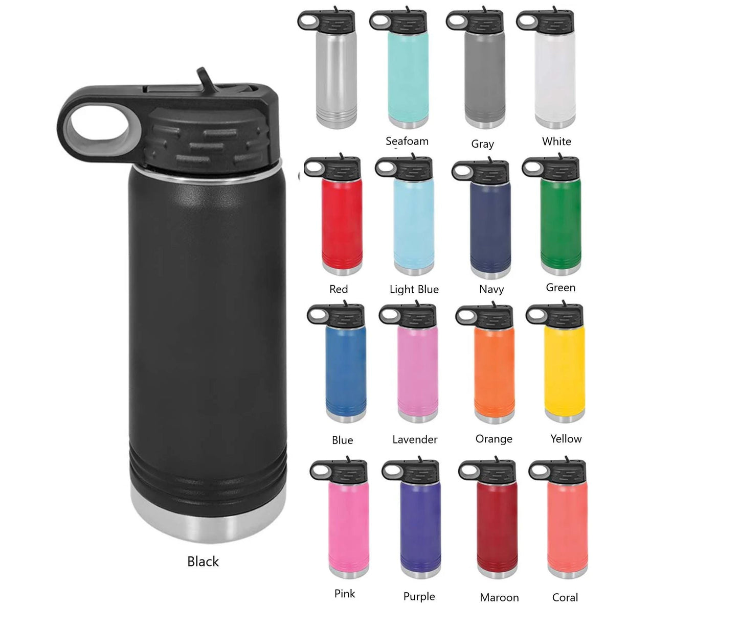 FFXIV Job and Title 20oz Water Bottle - FFXIV Water Bottle - XIV Gamer Water Bottle - Personalization | Multiple Color Options
