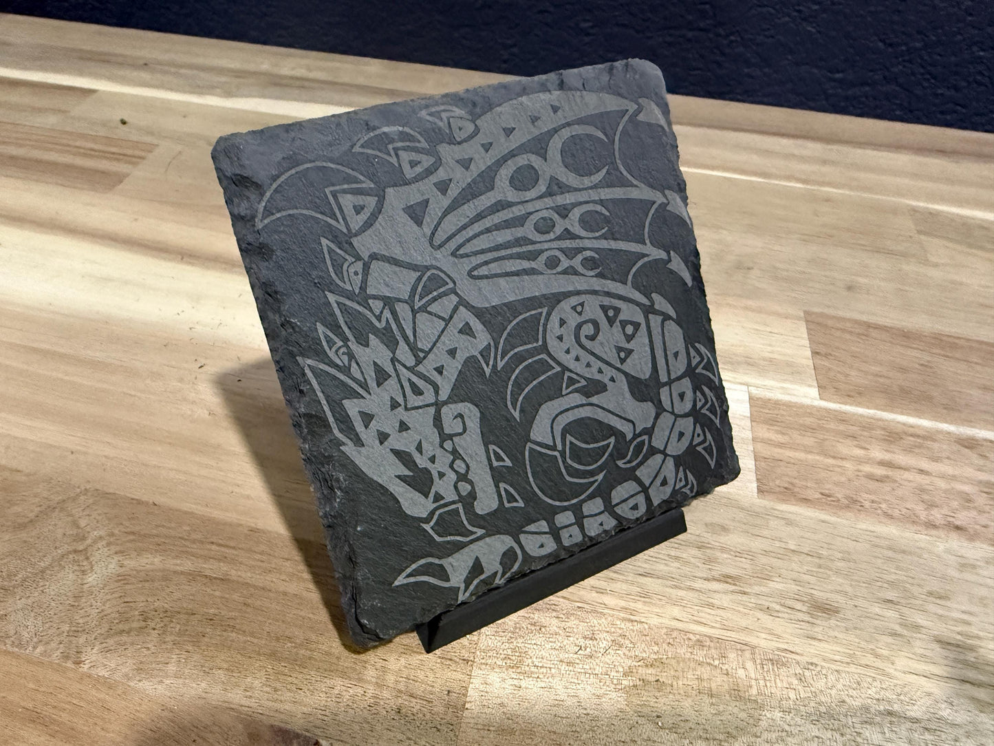 Monster Hunter Slate Coaster, 20+ Monsters Available | Drinkware Gaming Coaster