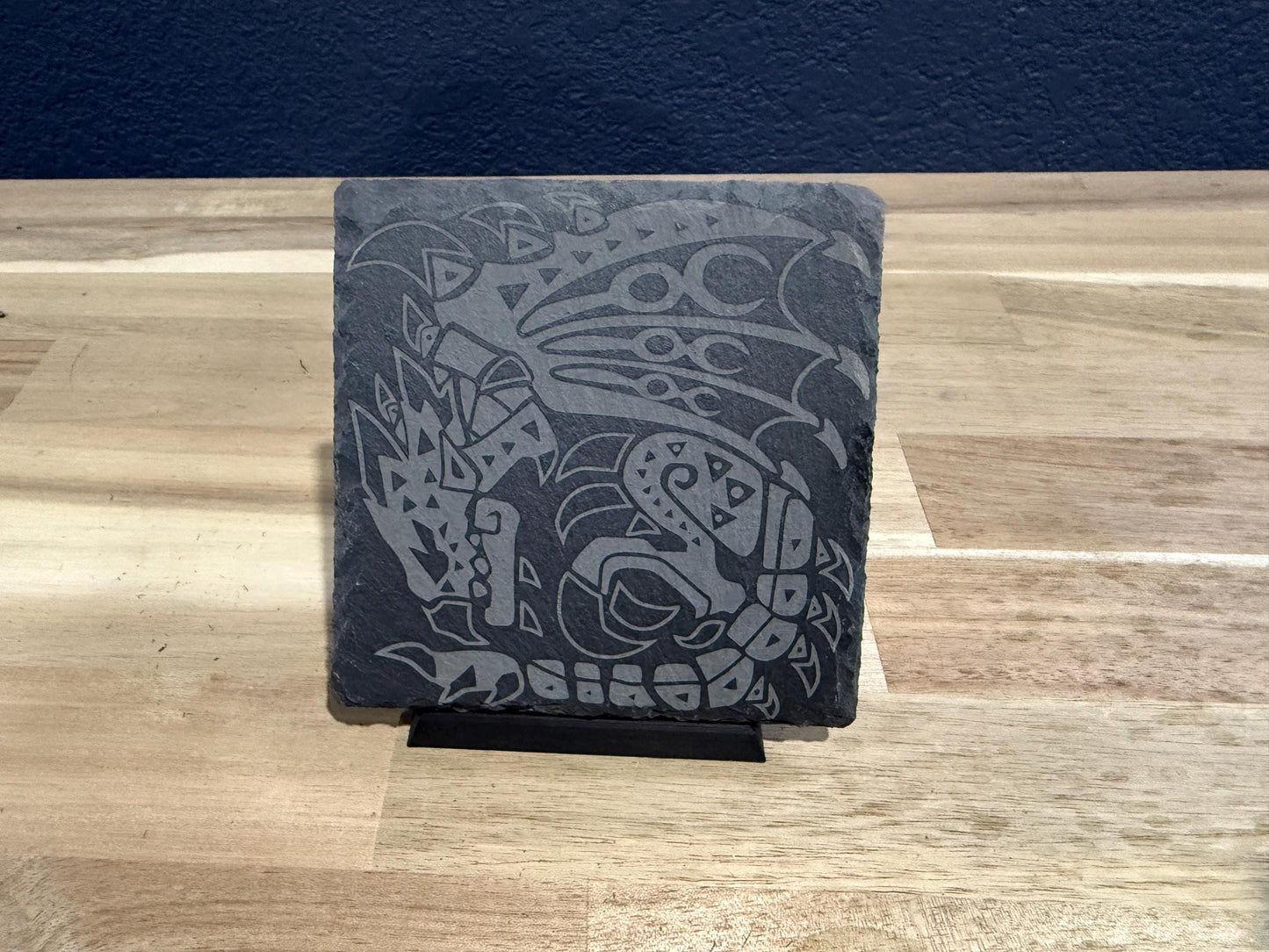 Monster Hunter Slate Coaster, 20+ Monsters Available | Drinkware Gaming Coaster