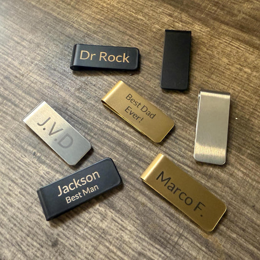 Unique Laser Engraved Money Clip, Best Father's Day Gift, Anniversary Gift, Custom Money Clip, Husband Gift, Graduation Gift, Bachelor Party