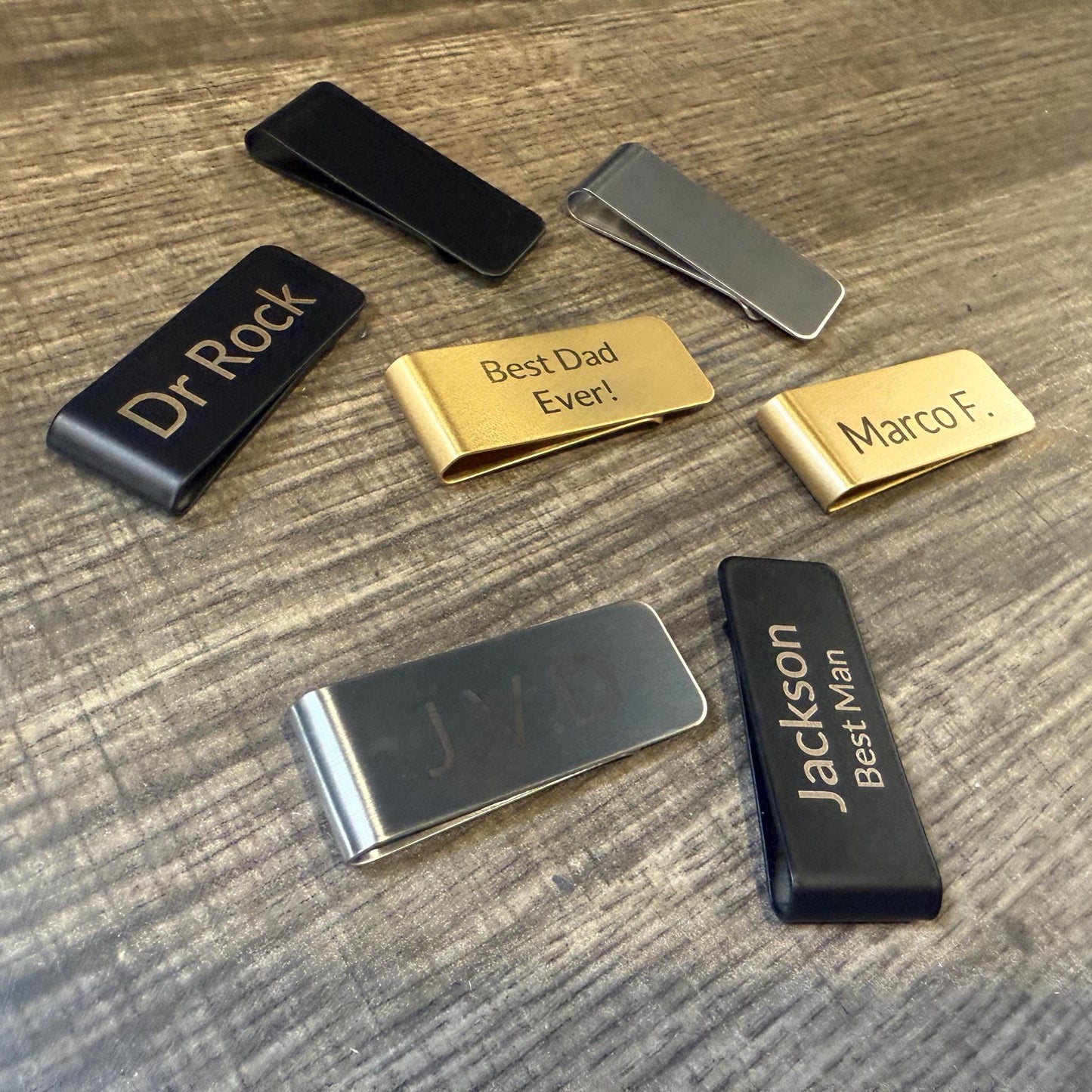 Unique Laser Engraved Money Clip, Best Father's Day Gift, Anniversary Gift, Custom Money Clip, Husband Gift, Graduation Gift, Bachelor Party