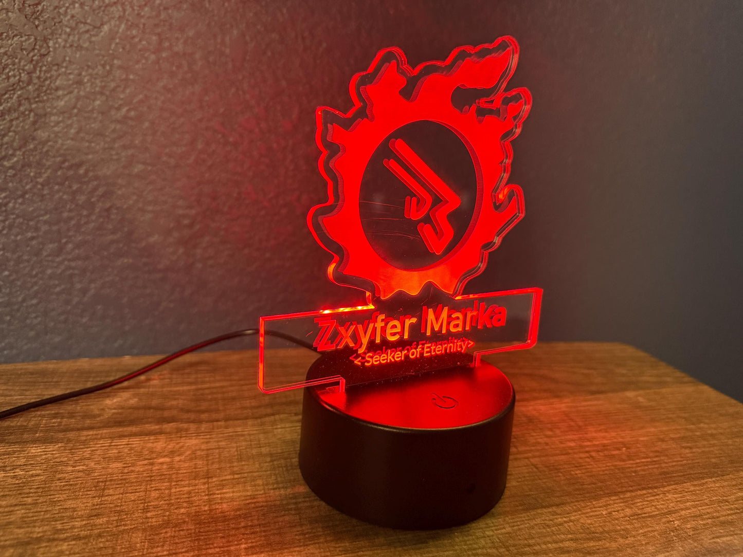 FFXIV Job Emblem Meteor Acrylic Light Stand | Optional Name Personalization, Gaming Gift, Gift For Him, Gift For Her, Birthday Present