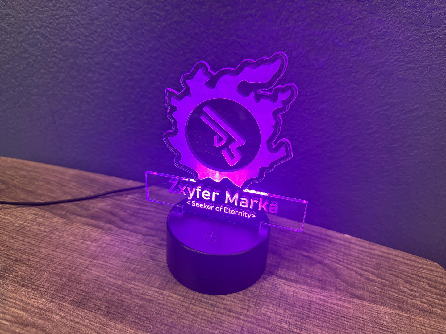 FFXIV Job Emblem Meteor Acrylic Light Stand | Optional Name Personalization, Gaming Gift, Gift For Him, Gift For Her, Birthday Present