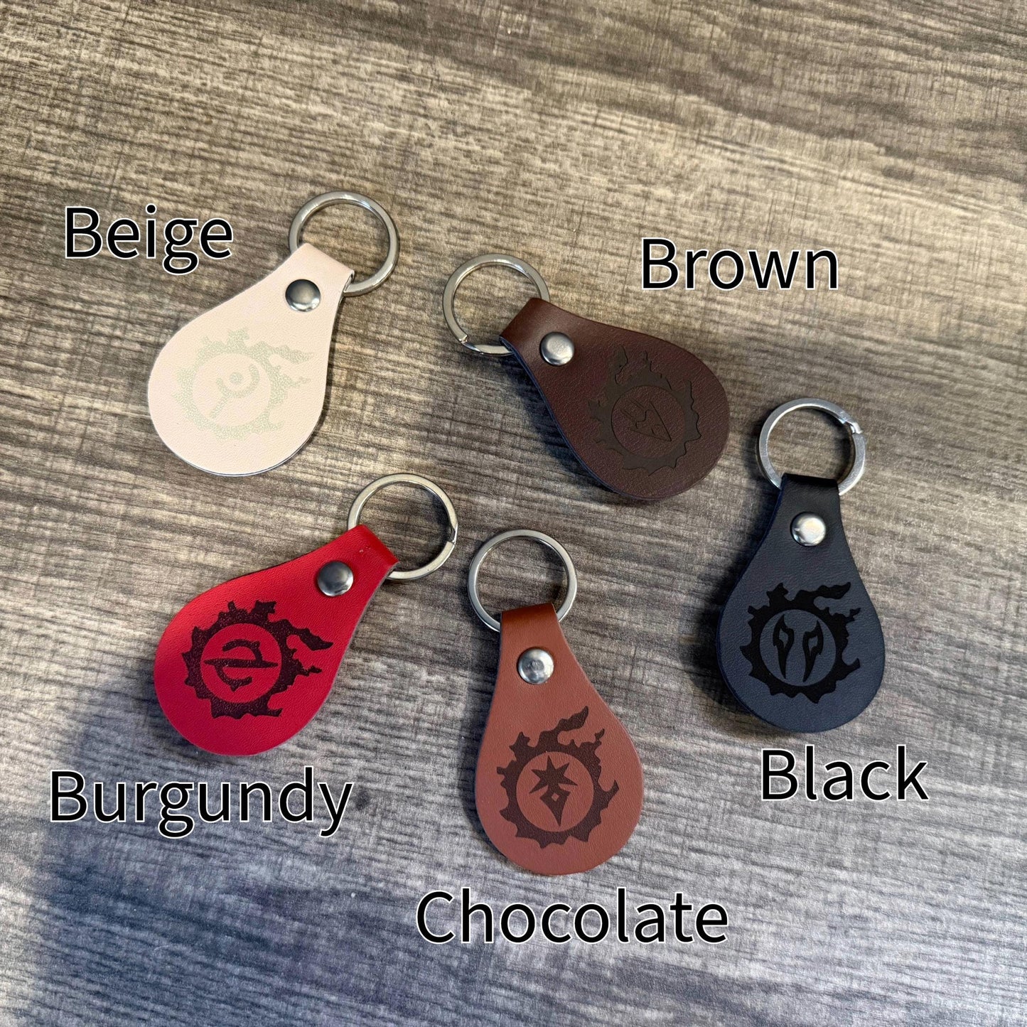 FFXIV PU Leather Job Meteor Keychain Fob Icon Logo Soul FF14, MMO Gift, mmorpg, Gaming Gift, Anime