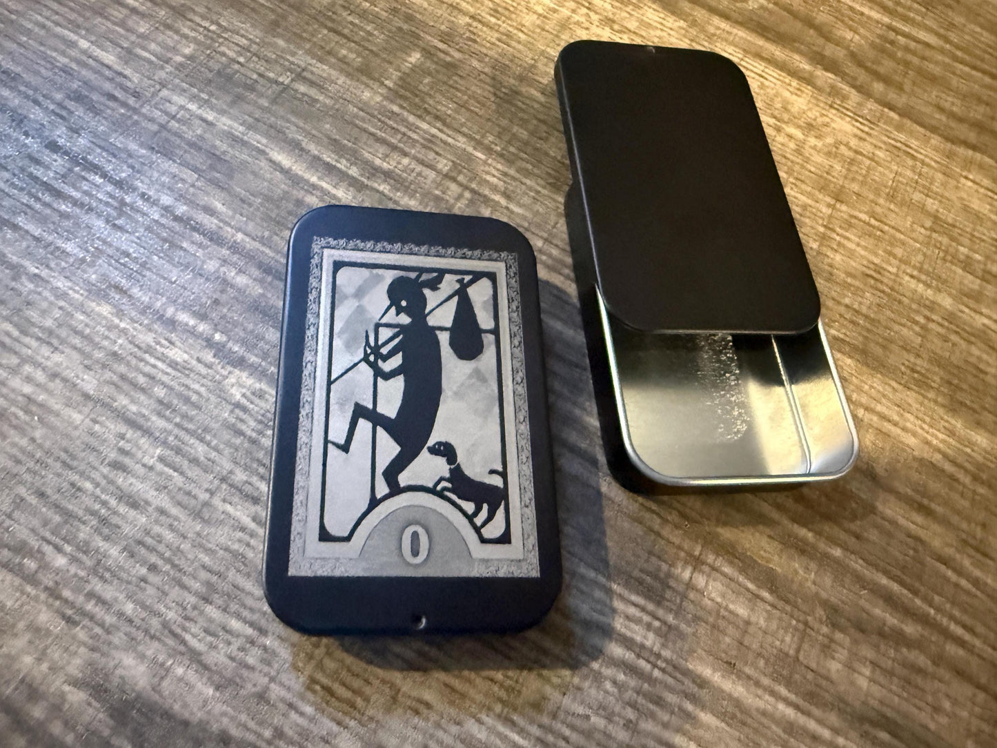 Tarot Card Laser Engraved Tin Container | Otaku Gift, Anime Accessory, Gift for Him, Gaming gift, EDC, Stash Box, Anniversary Gift