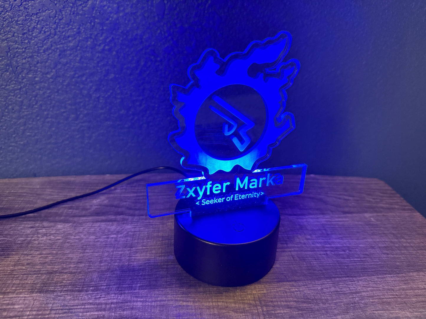 FFXIV Job Emblem Meteor Acrylic Light Stand | Optional Name Personalization, Gaming Gift, Gift For Him, Gift For Her, Birthday Present