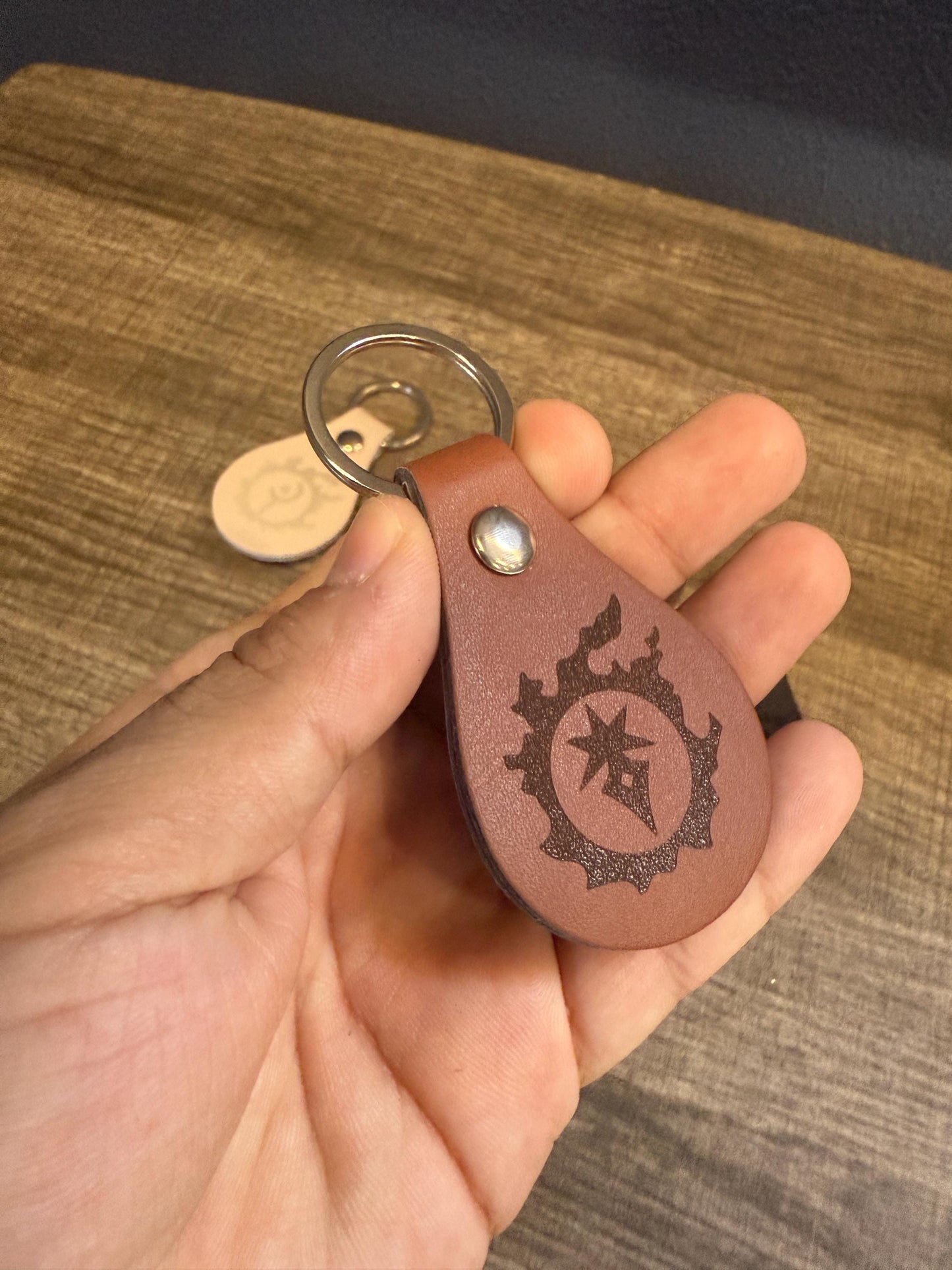 FFXIV PU Leather Job Meteor Keychain Fob Icon Logo Soul FF14, MMO Gift, mmorpg, Gaming Gift, Anime