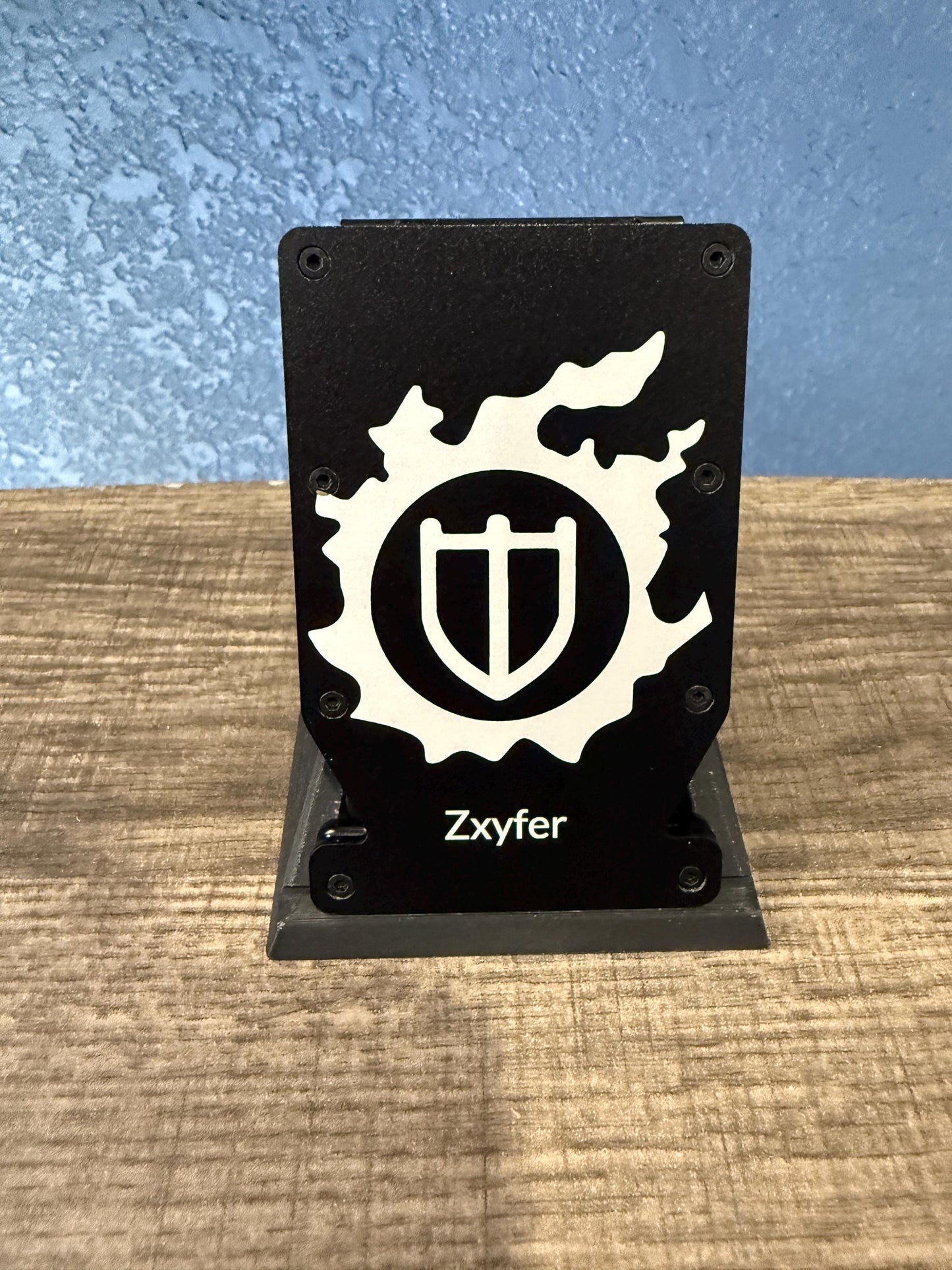 Engraved FFXIV Job Emblem Minimalist Slim Metal Aluminum Wallet | Optional Name Customization, Gift For Him, Gift For Her, Geeky Present