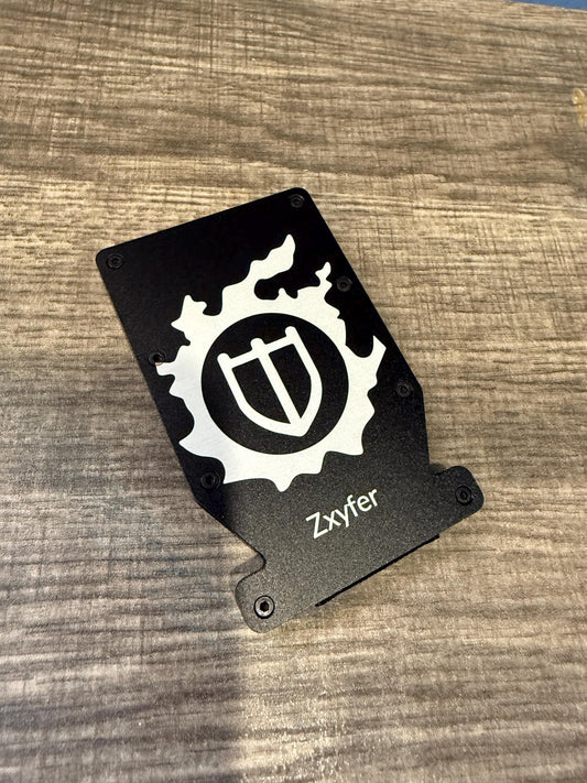 Engraved FFXIV Job Emblem Minimalist Slim Metal Aluminum Wallet | Optional Name Customization, Gift For Him, Gift For Her, Geeky Present