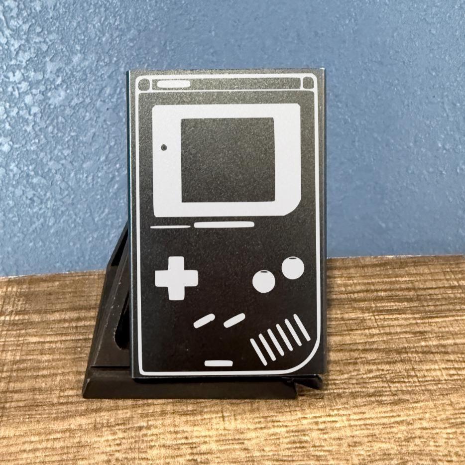 Retro Pop Up Metal Wallet, RFID Blocking, Trading Card Parody, Gaming Gift