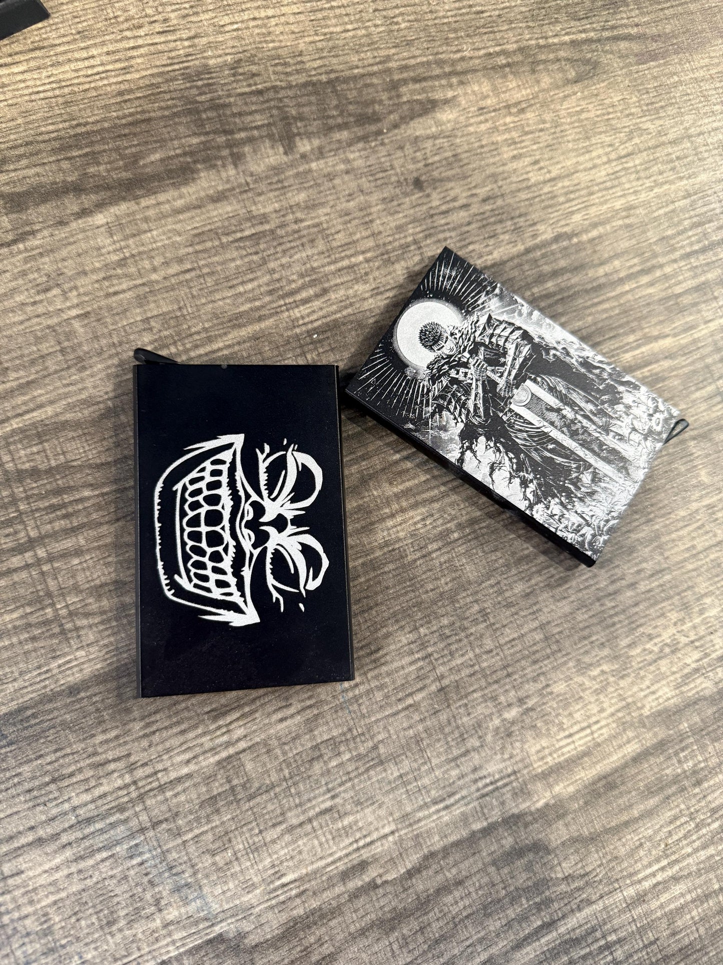 Custom "Your Design" Popup Lever Actuated Credit Card Minimalist Wallet, RFID Blocking, Business Gift, Personalized Gift For Him, Anime