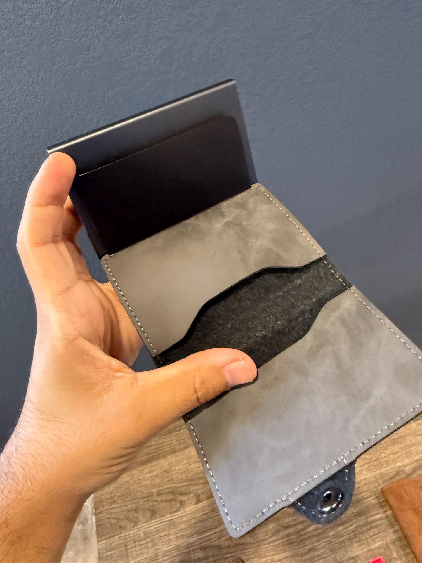 Custom Engraved PU Leather Wallet – Personalized Mens Wallet, Minimalist Bifold, Custom Name Monogram Gift, RFID Blocking, Anniversary