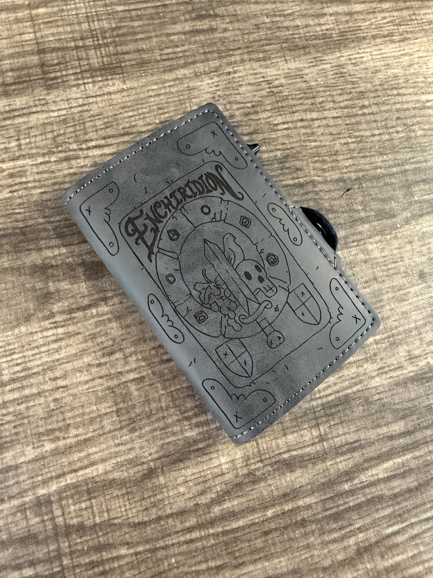 Bifold Popup PU Leather Wallet RFID Blocking Laser Engraved Adventurers Tome Nerdy Gift