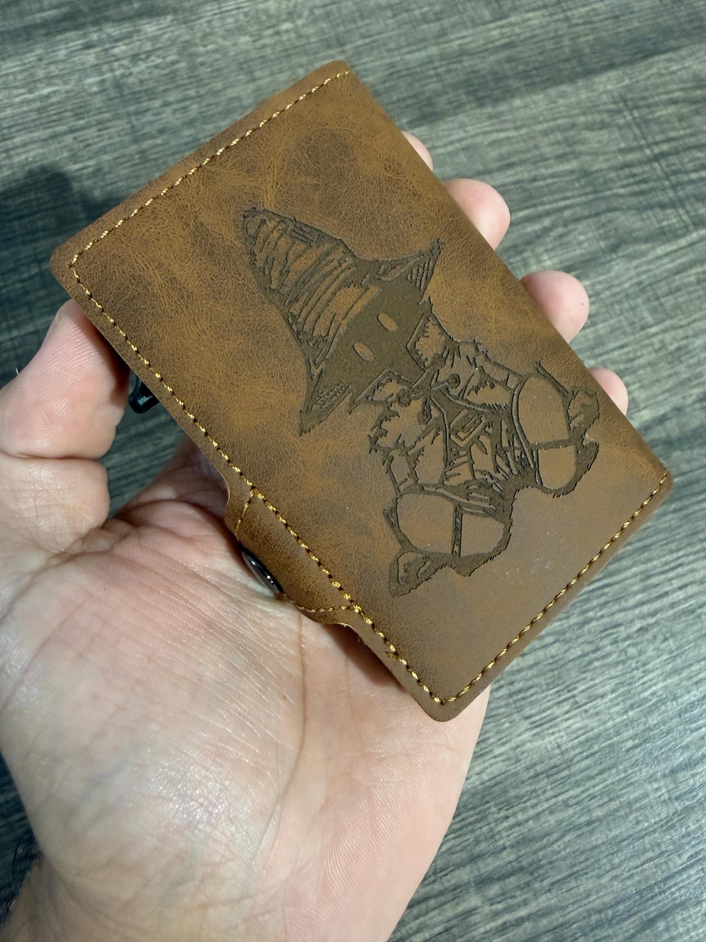 Custom Engraved PU Leather Wallet – Personalized Mens Wallet, Minimalist Bifold, Custom Name Monogram Gift, RFID Blocking, Anniversary