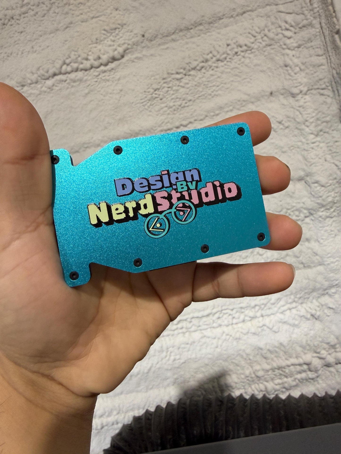 Custom Business Logo UV Print Metal Wallet, RFID Blocking Minimalist Card Holder