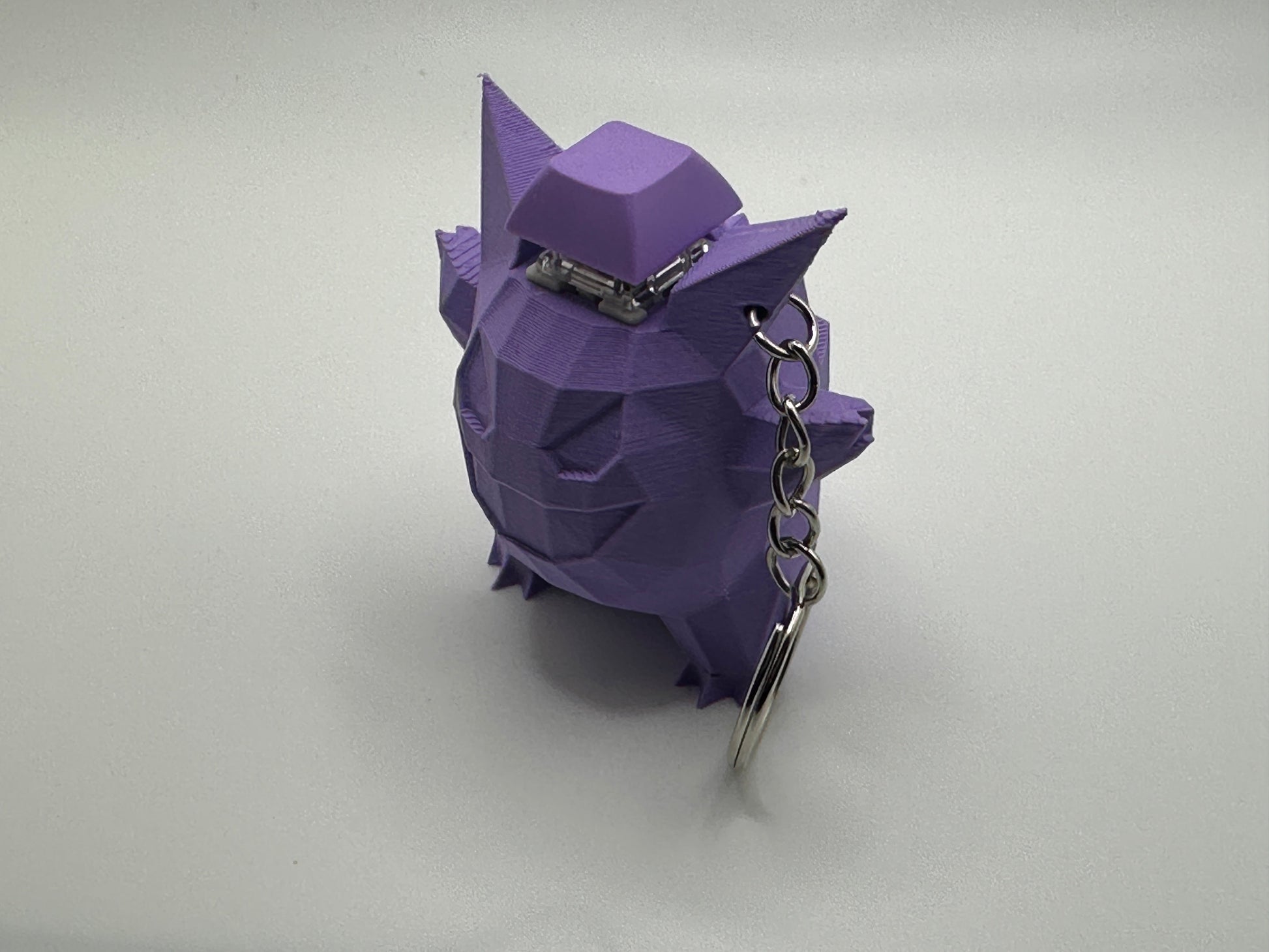 Low Poly Gengar Mechanical Switch Keychain Fidget Toy | Stim Toy Stress Relief ADHD ASMR