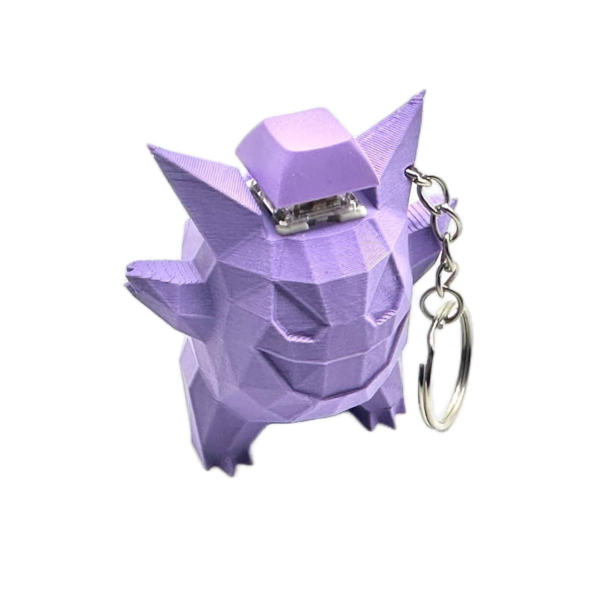 Low Poly Gengar Mechanical Switch Keychain Fidget Toy | Stim Toy Stress Relief ADHD ASMR